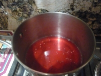 Turning it into raspberry syrup
